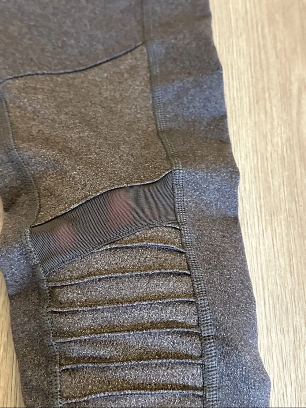 ALO Yoga Gray High-Waist Moto Leggings - Picture 7 of 10